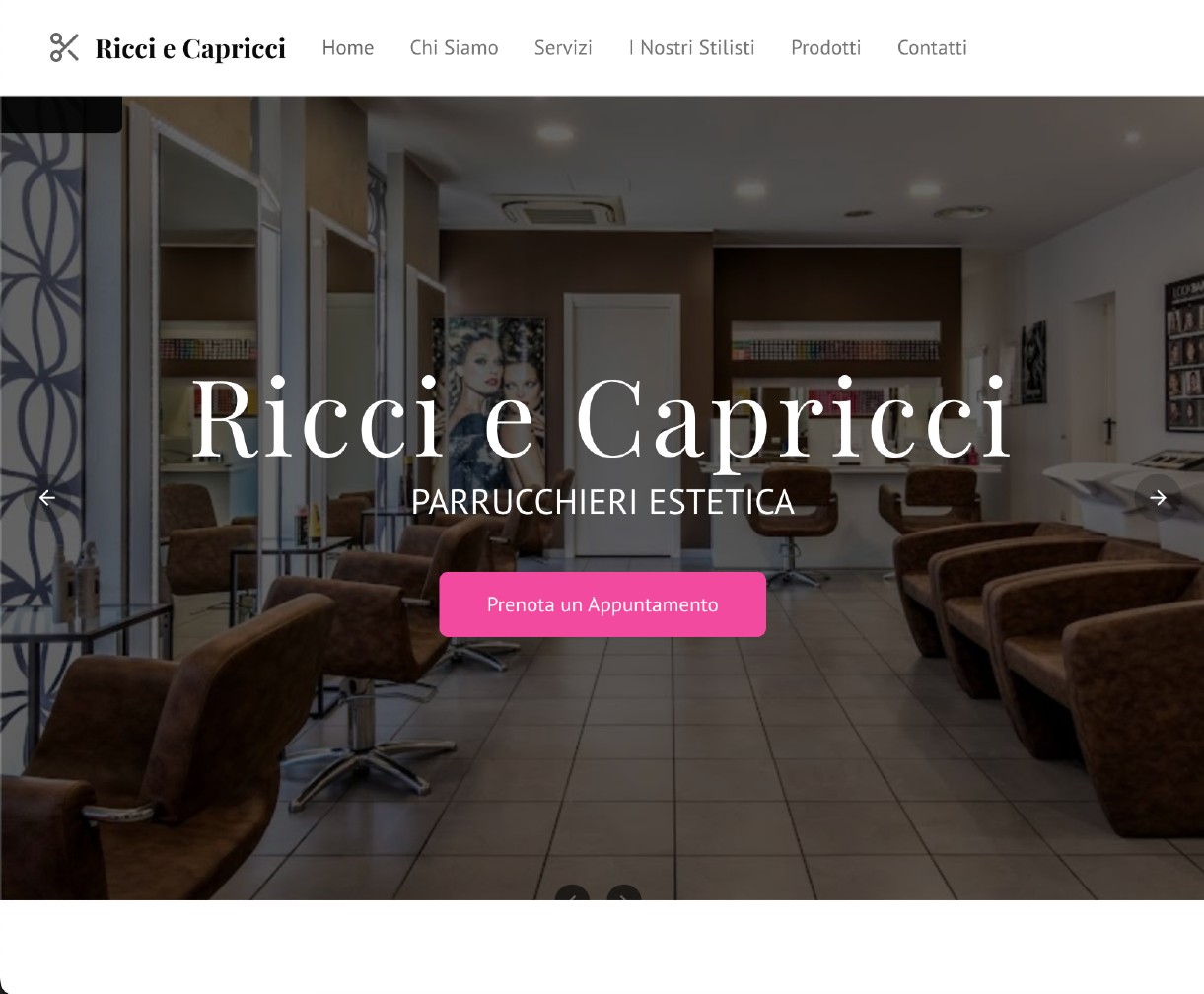 Codice Web - Sito Web Parucchiere